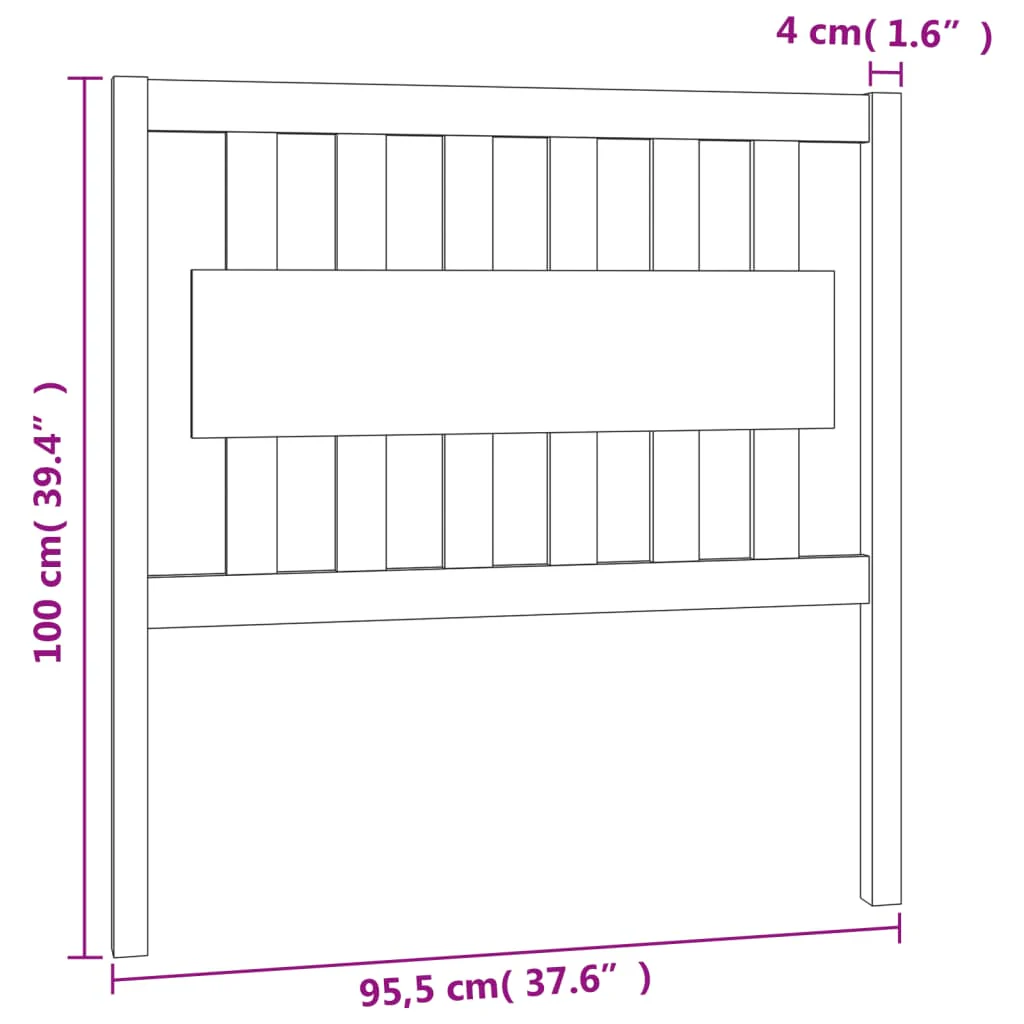 sengegærde 95,5x4x100 cm massivt fyrretræ - Image 6