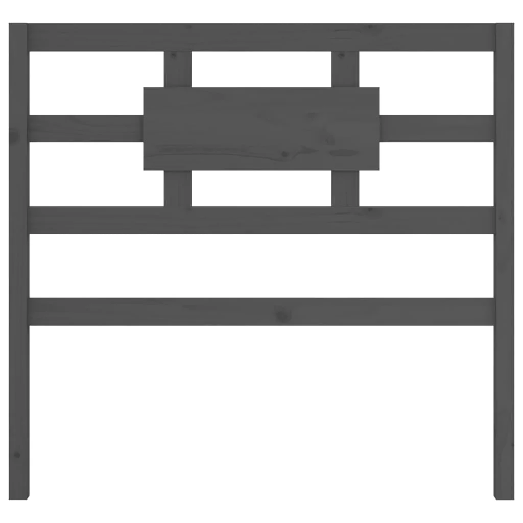 sengegærde 95,5x4x100 cm massivt fyrretræ grå - Image 4