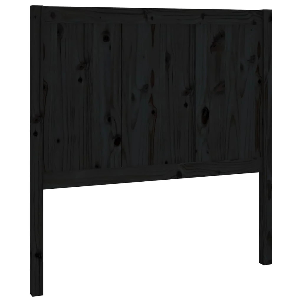 sengegærde 95,5x4x100 cm massivt fyrretræ sort - Image 2