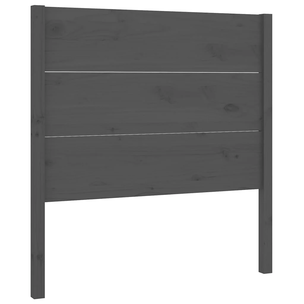 sengegærde 96x4x100 cm massivt fyrretræ grå - Image 2