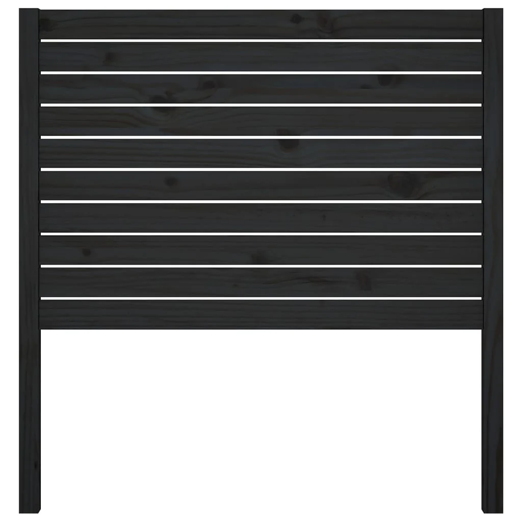 sengegærde 96x4x100 cm massivt fyrretræ sort - Image 3