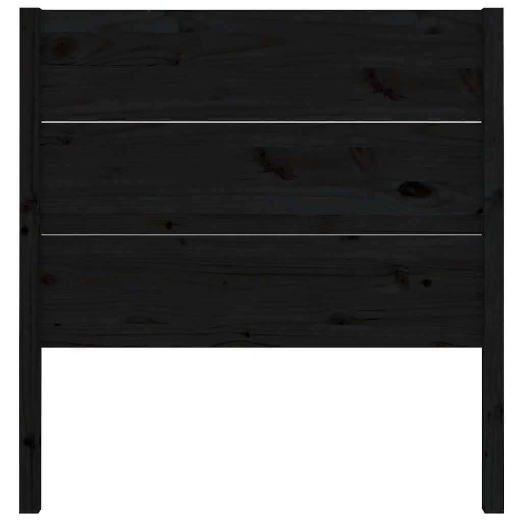 sengegærde 96x4x100 cm massivt fyrretræ sort - Image 4