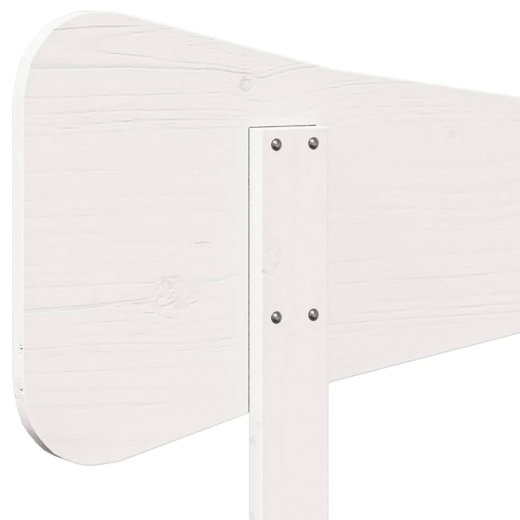 sengegavl 100 cm massivt fyrretræ hvid - Image 7
