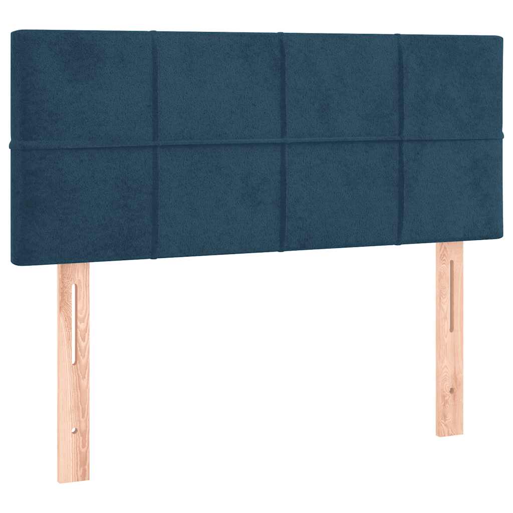 sengegavl 100x5x78/88 cm fløjl mørkeblå - Image 2