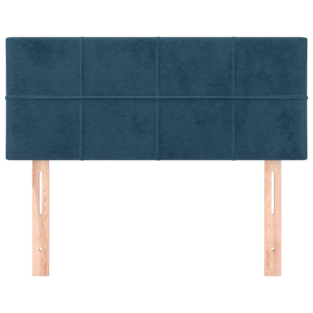 sengegavl 100x5x78/88 cm fløjl mørkeblå - Image 3