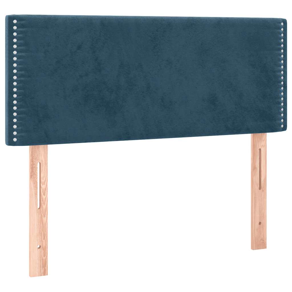 sengegavl 100x5x78/88 cm fløjl mørkeblå - Image 2