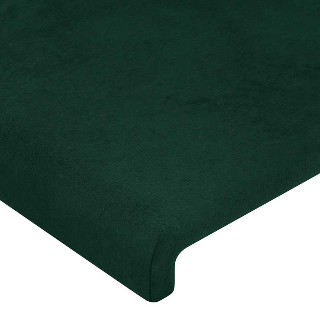 sengegavl 100x5x78/88 cm fløjl mørkegrøn - Image 4