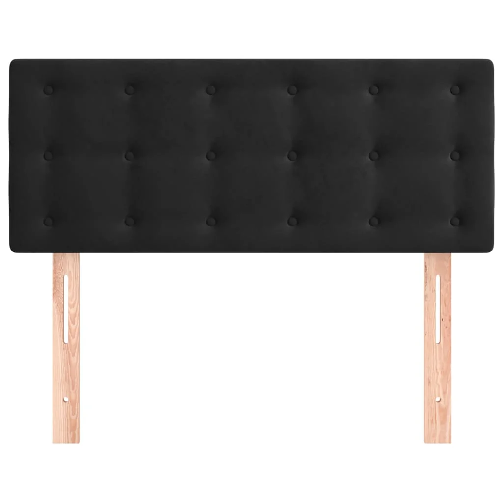 sengegavl 100x5x78/88 cm fløjl sort - Image 3