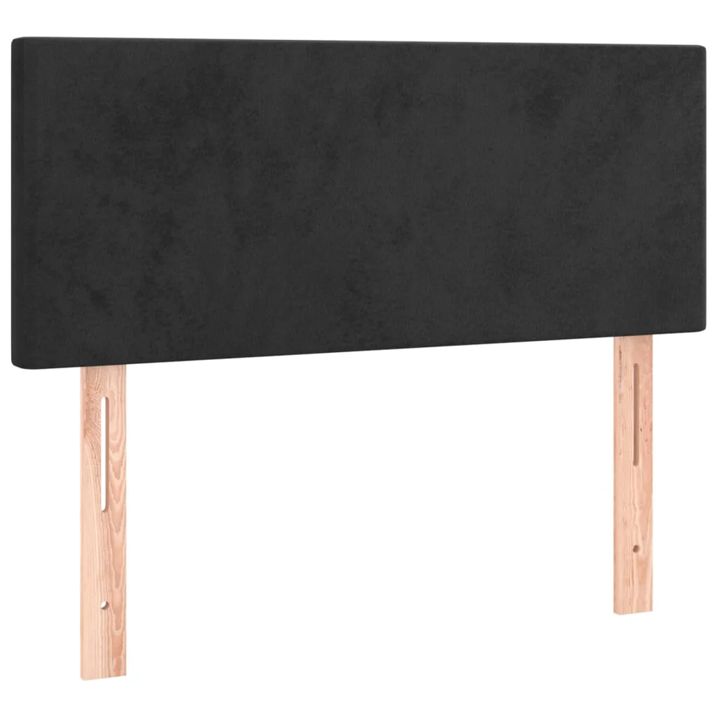 sengegavl 100x5x78/88 cm fløjl sort - Image 2