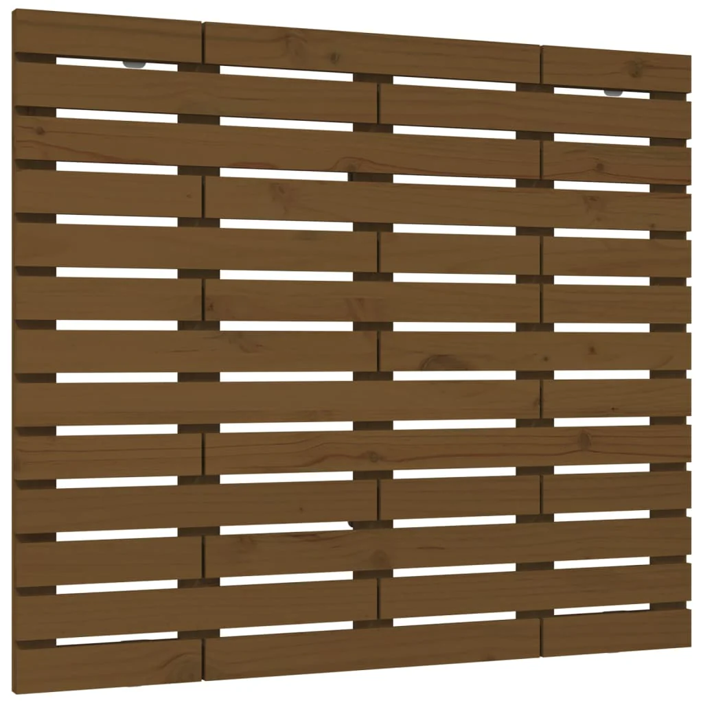 sengegavl 106x3x91,5 cm massivt fyrretræ gyldenbrun - Image 2