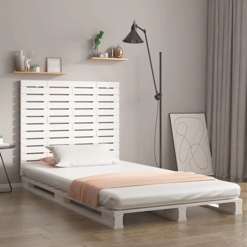 sengegavl 106x3x91,5 cm massivt fyrretræ hvid