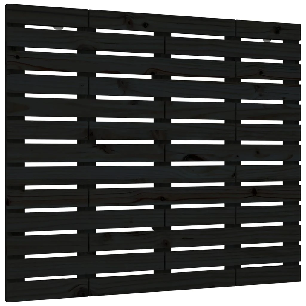 sengegavl 106x3x91,5 cm massivt fyrretræ sort - Image 2