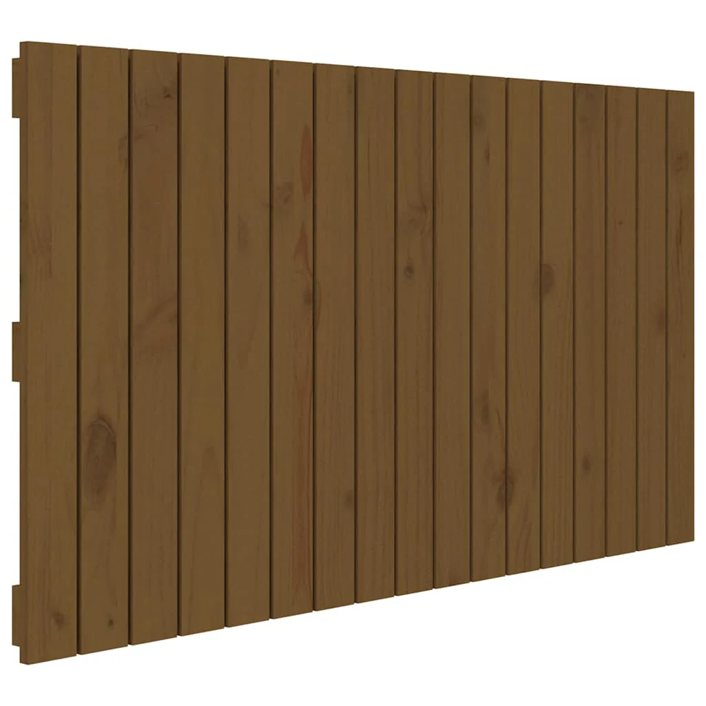 sengegavl 108x3x60 cm massivt fyrretræ gyldenbrun - Image 2