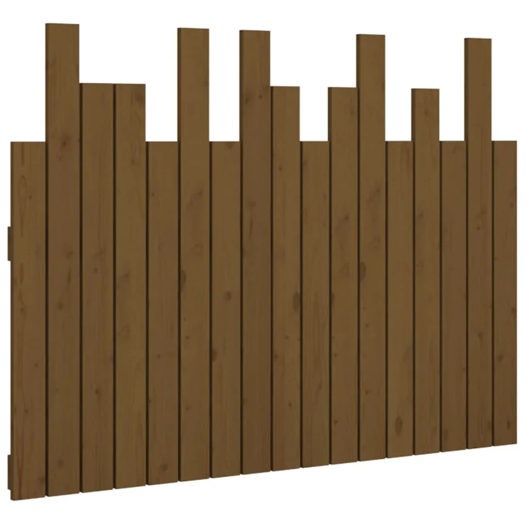 sengegavl 108x3x80 cm massivt fyrretræ gyldenbrun - Image 2
