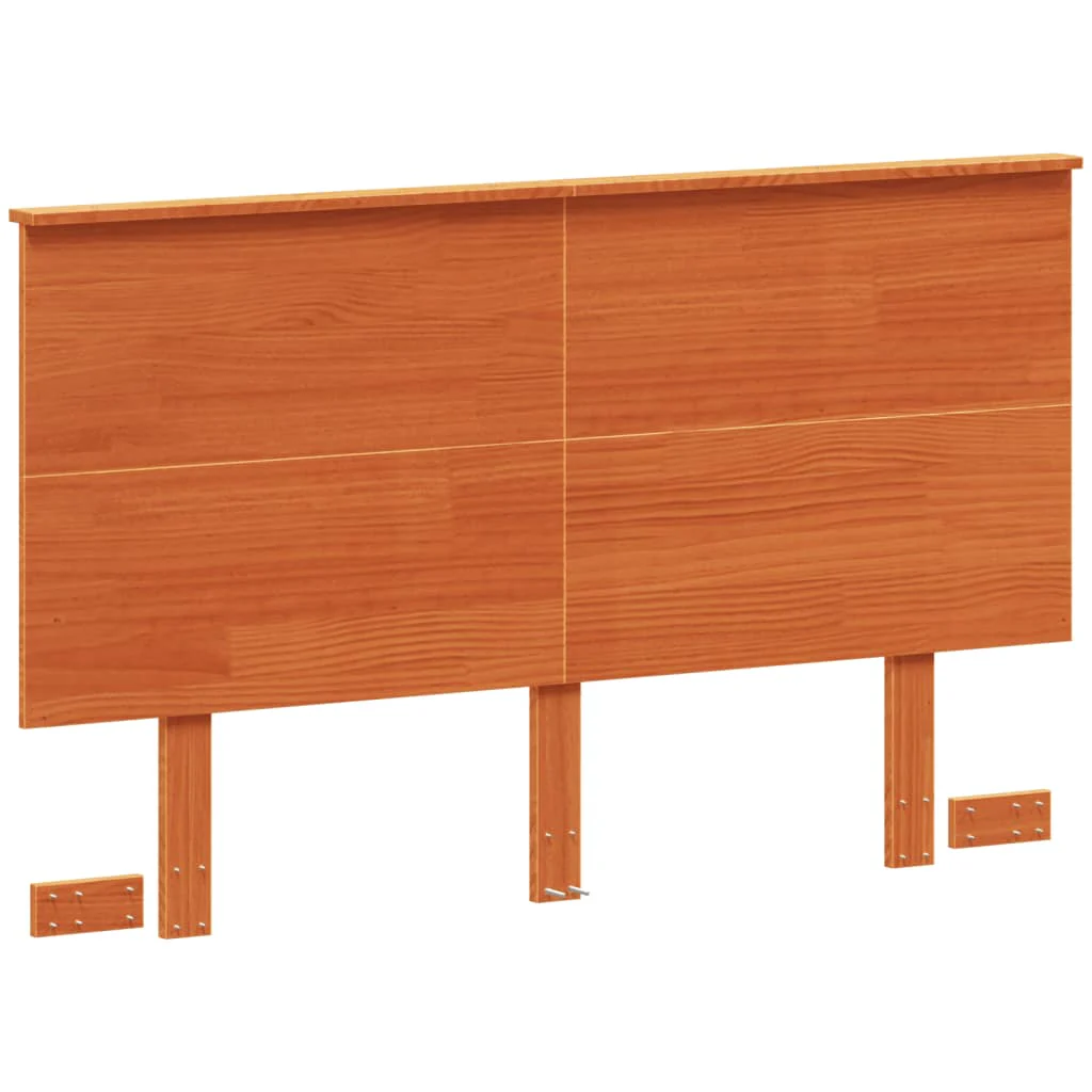 sengegavl 120 cm massivt fyrretræ gyldenbrun - Image 2