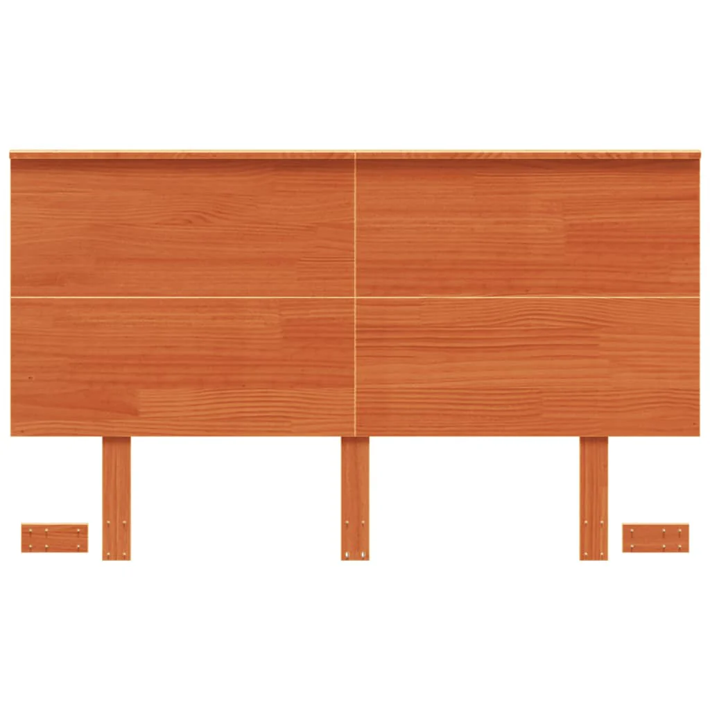 sengegavl 120 cm massivt fyrretræ gyldenbrun - Image 4