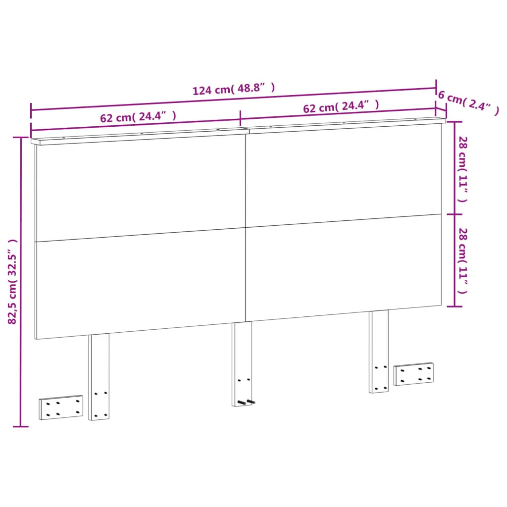 sengegavl 120 cm massivt fyrretræ gyldenbrun - Image 8