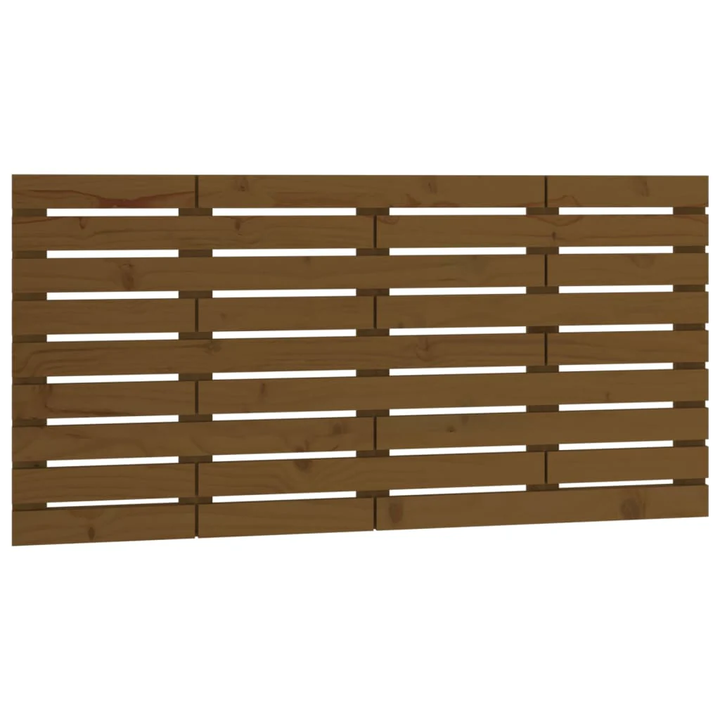 sengegavl 126x3x63 cm massivt fyrretræ gyldenbrun - Image 2