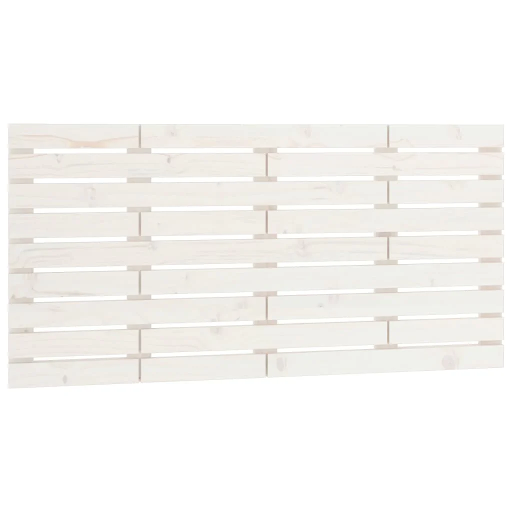 sengegavl 126x3x63 cm massivt fyrretræ hvid - Image 2
