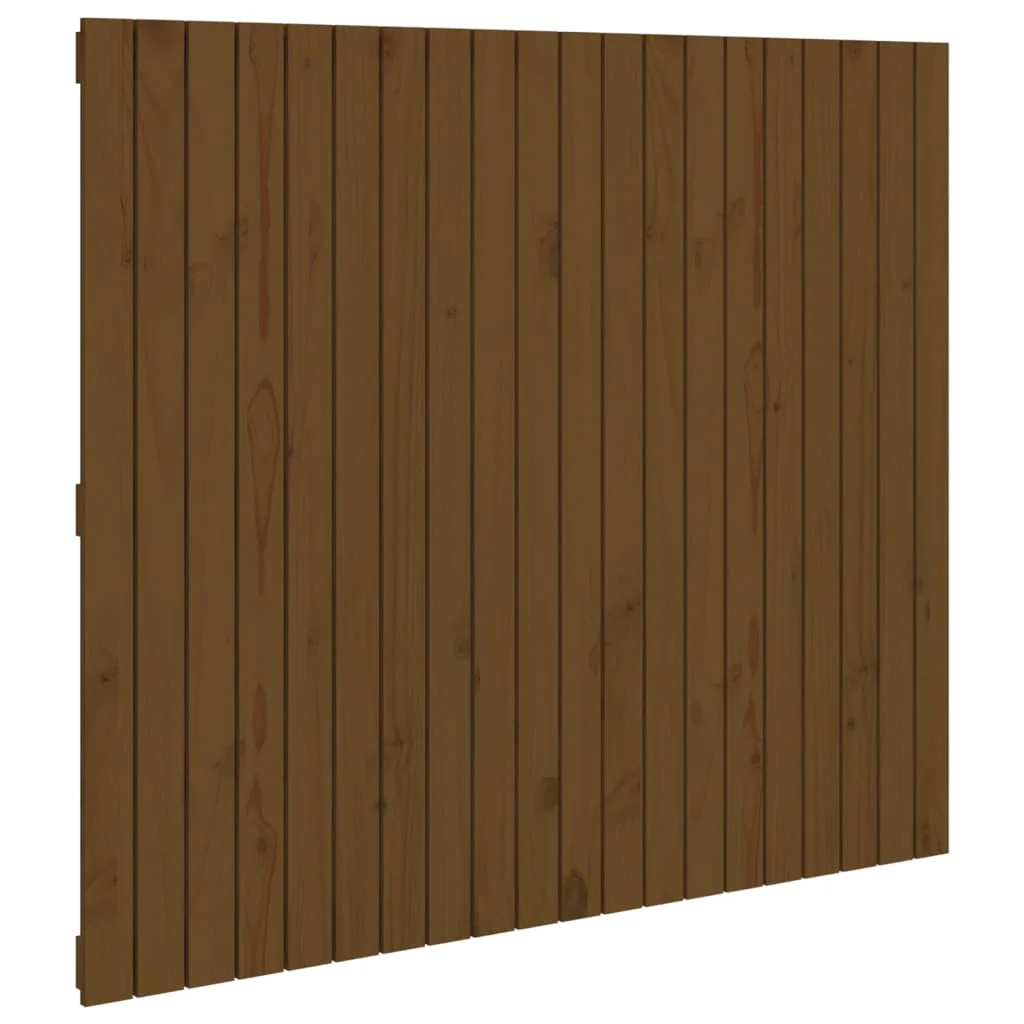 sengegavl 127,5x3x110 cm massivt fyrretræ gyldenbrun - Image 2