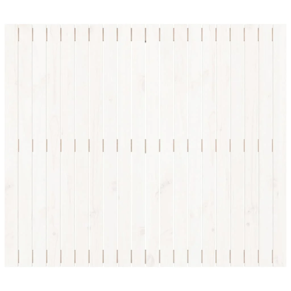 sengegavl 127,5x3x110 cm massivt fyrretræ hvid - Image 4