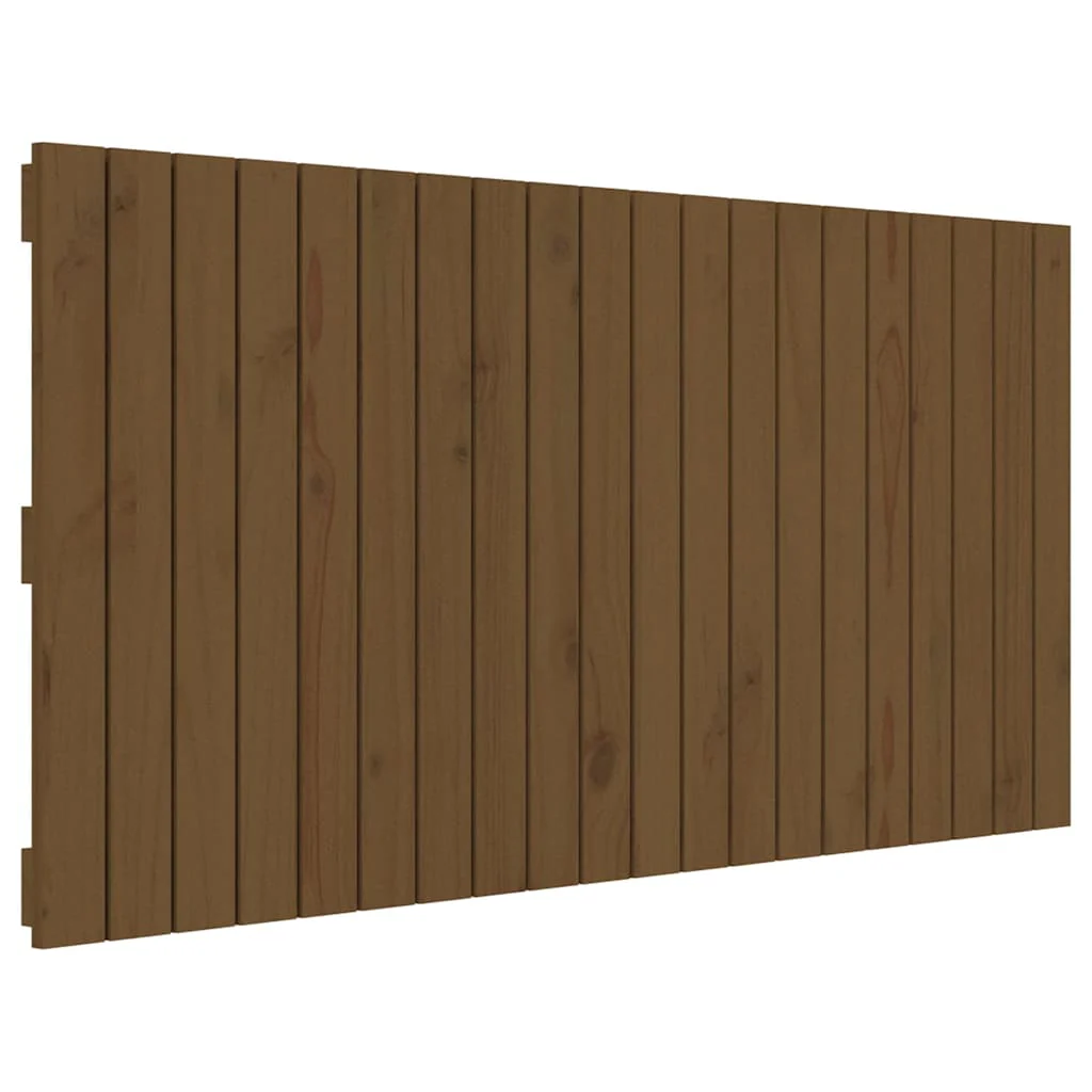sengegavl 127,5x3x60 cm massivt fyrretræ gyldenbrun - Image 2