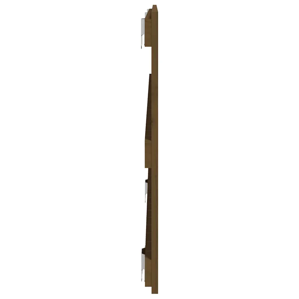 sengegavl 127,5x3x60 cm massivt fyrretræ gyldenbrun - Image 5
