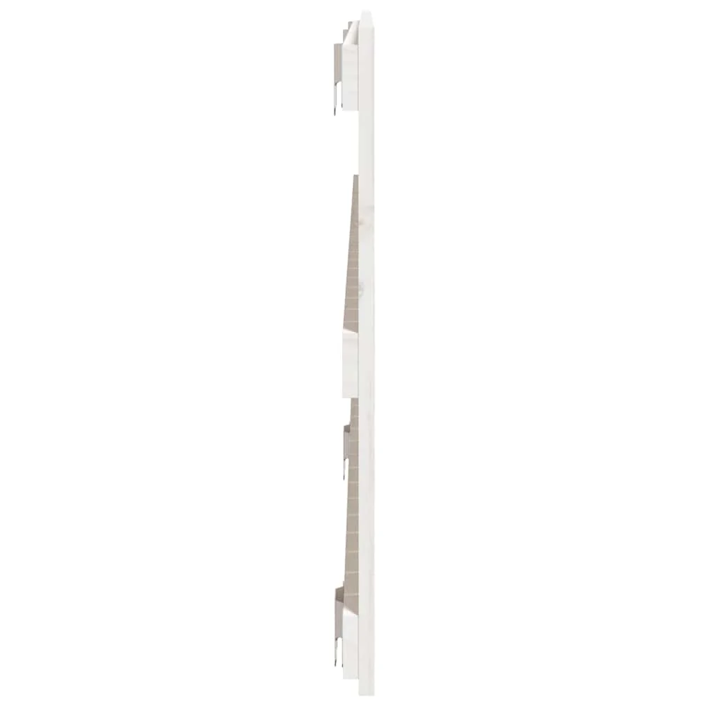 sengegavl 127,5x3x60 cm massivt fyrretræ hvid - Image 5