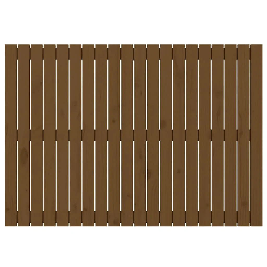 sengegavl 127,5x3x90 cm massivt fyrretræ gyldenbrun - Image 4