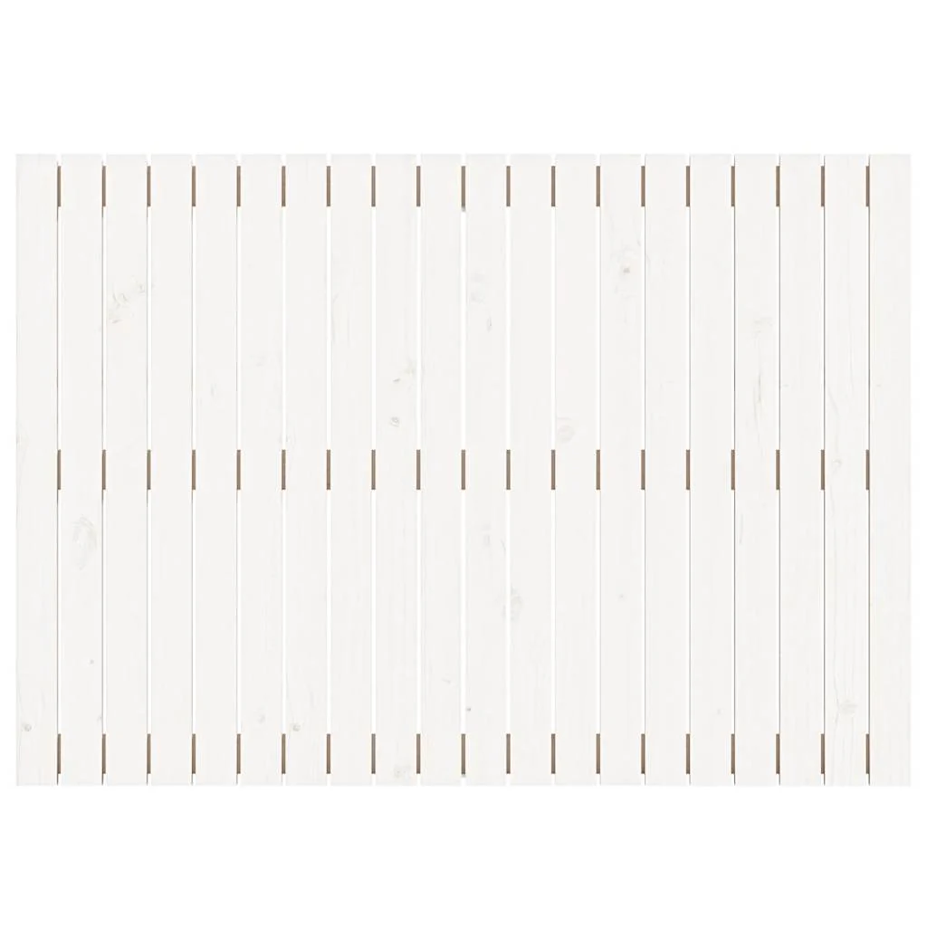 sengegavl 127,5x3x90 cm massivt fyrretræ hvid - Image 4