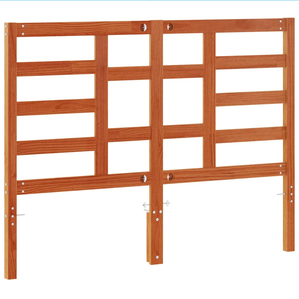 sengegavl 135 cm massivt fyrretræ gyldenbrun - Image 6