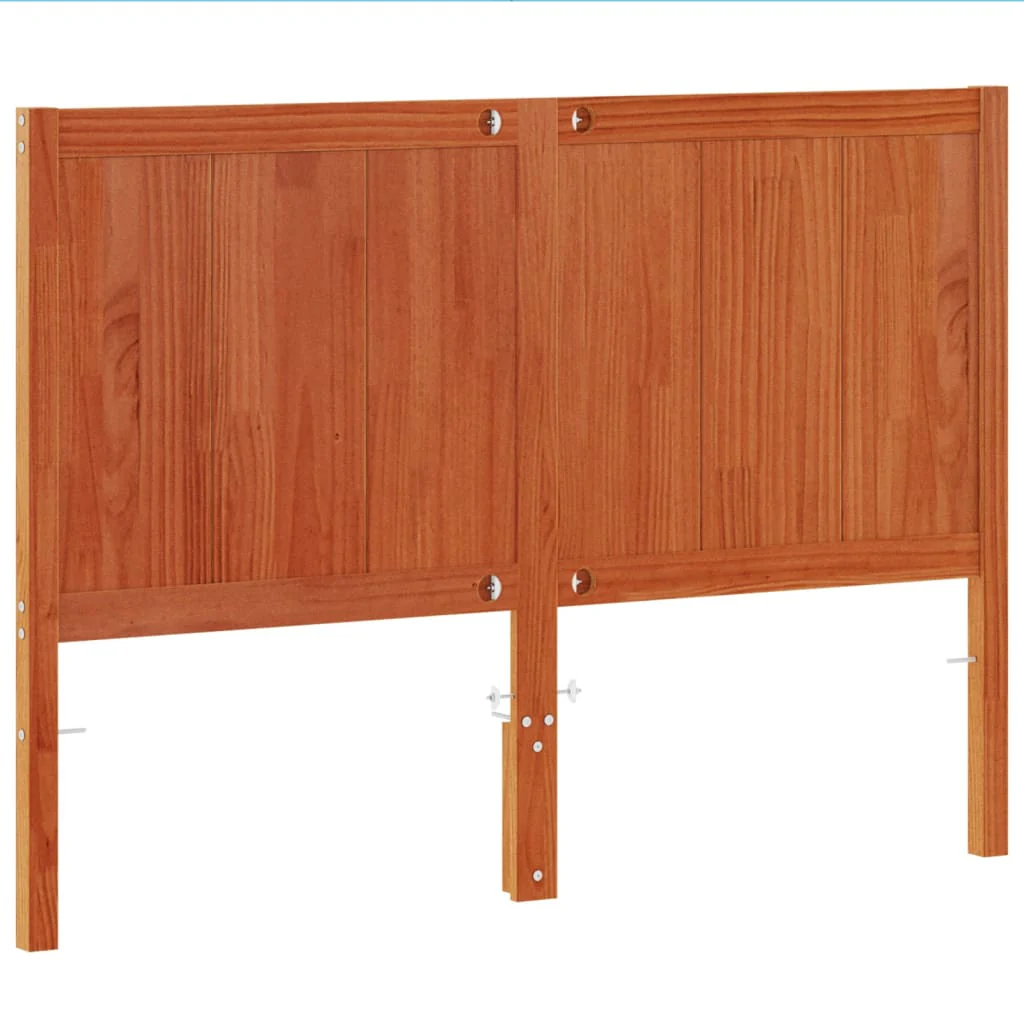 sengegavl 135 cm massivt fyrretræ gyldenbrun - Image 6