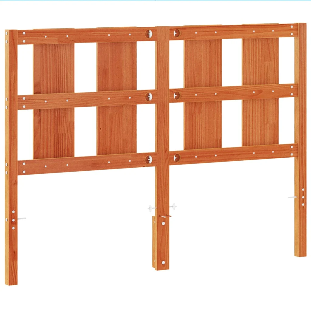 sengegavl 135 cm massivt fyrretræ gyldenbrun - Image 6