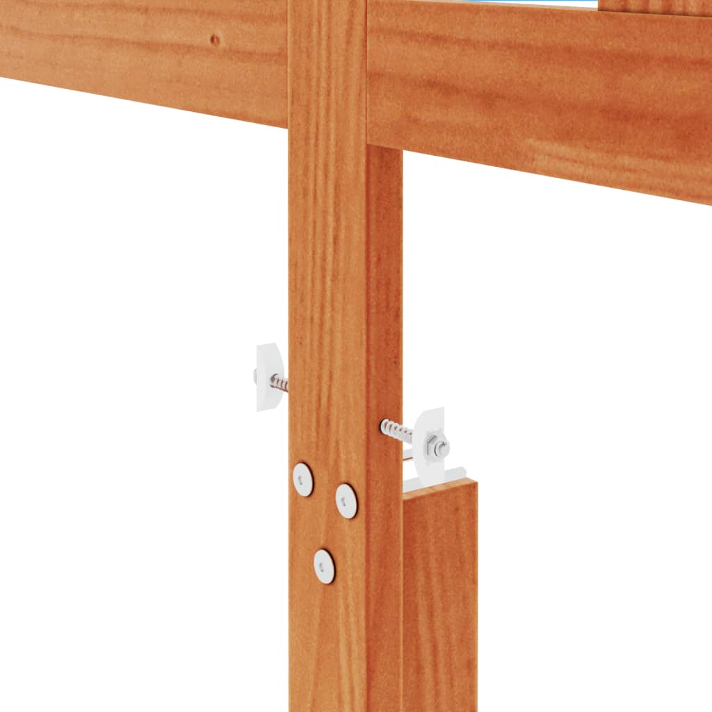 sengegavl 135 cm massivt fyrretræ gyldenbrun - Image 7