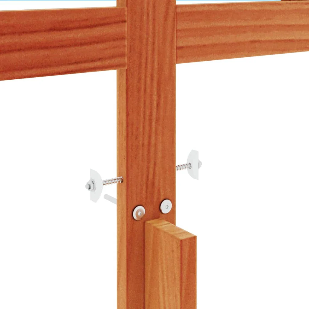 sengegavl 135 cm massivt fyrretræ gyldenbrun - Image 7