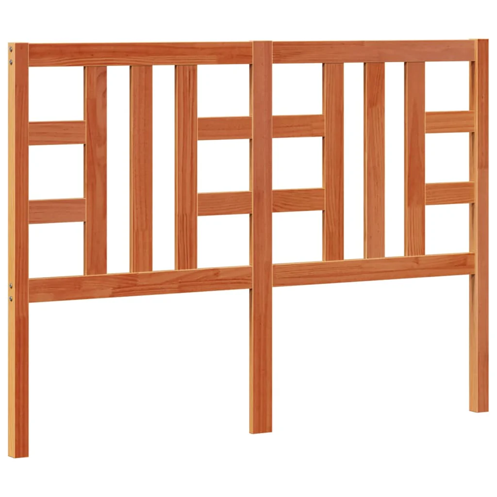 sengegavl 135 cm massivt fyrretræ gyldenbrun - Image 2
