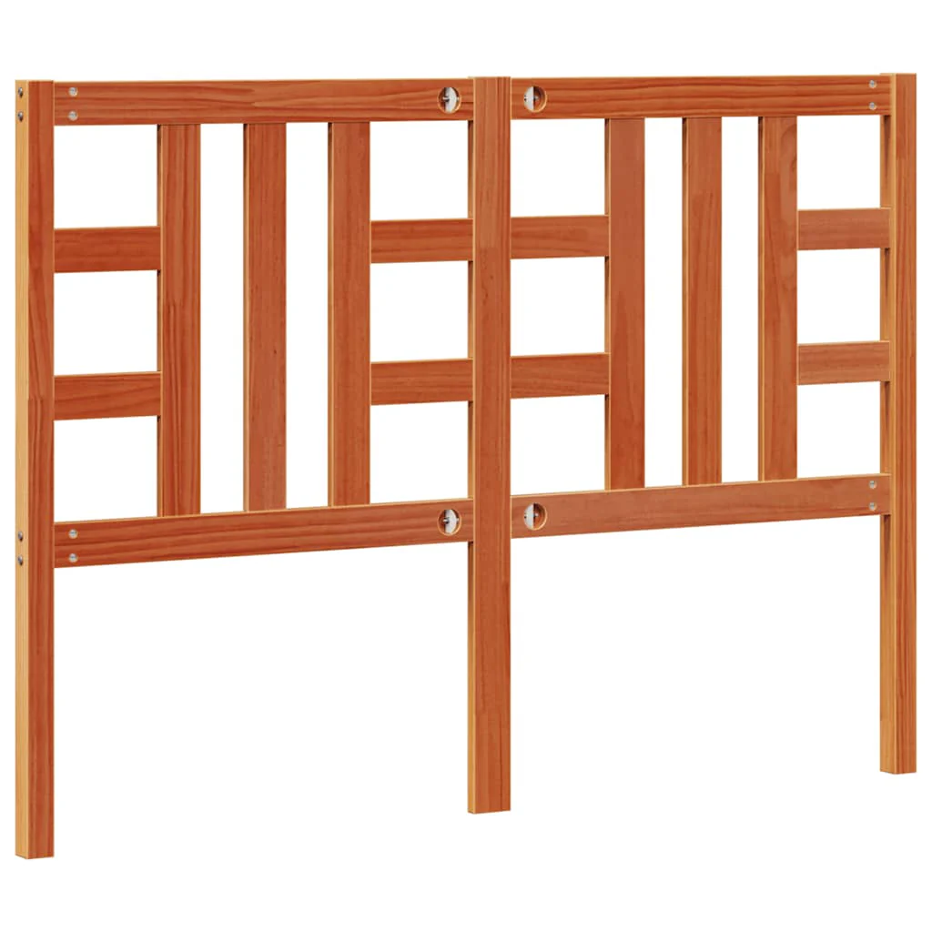 sengegavl 135 cm massivt fyrretræ gyldenbrun - Image 6