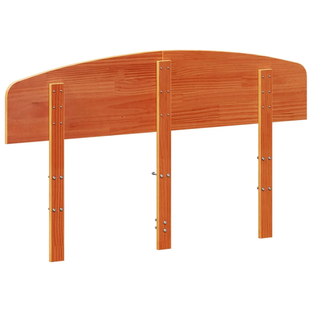 sengegavl 135 cm massivt fyrretræ gyldenbrun - Image 6