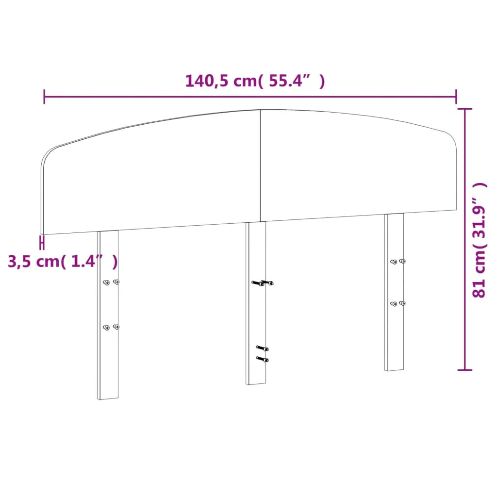sengegavl 135 cm massivt fyrretræ gyldenbrun - Image 8