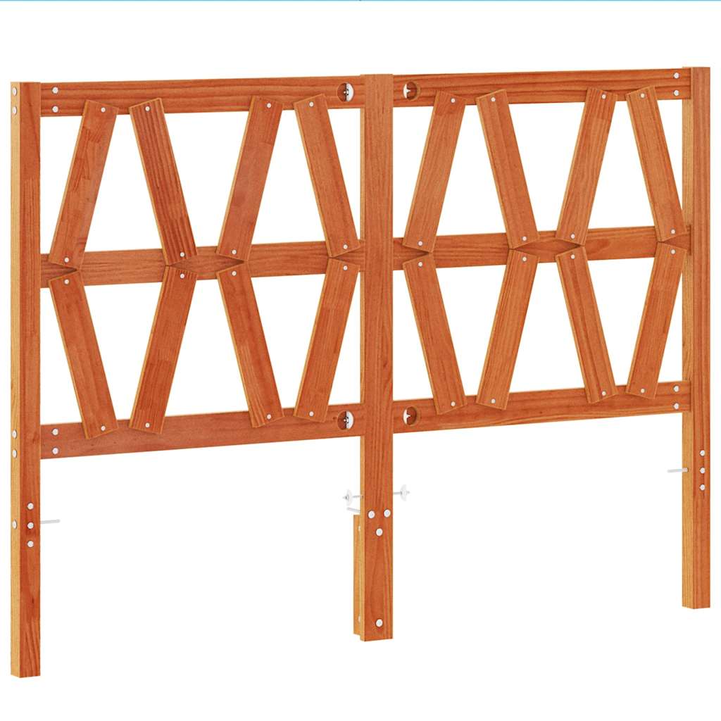 sengegavl 135 cm massivt fyrretræ gyldenbrun - Image 6
