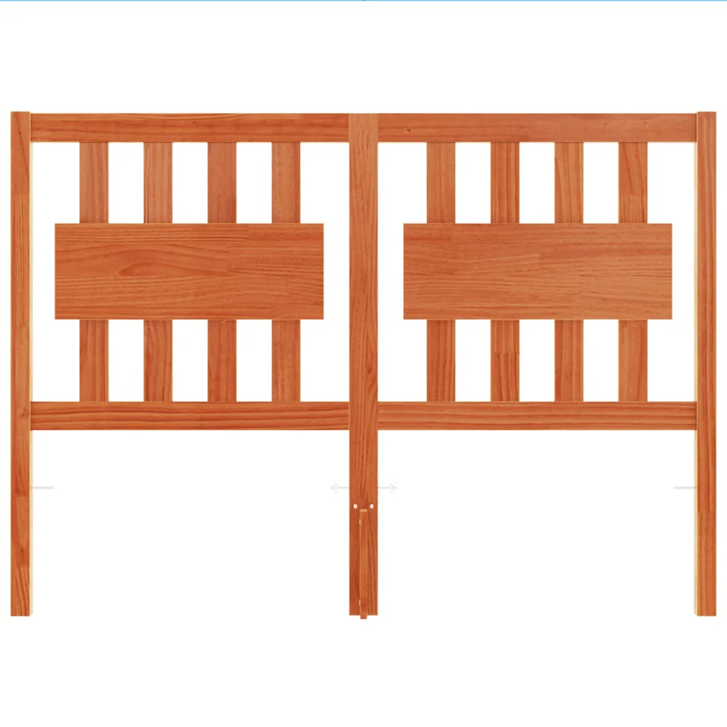 sengegavl 135 cm massivt fyrretræ gyldenbrun - Image 4