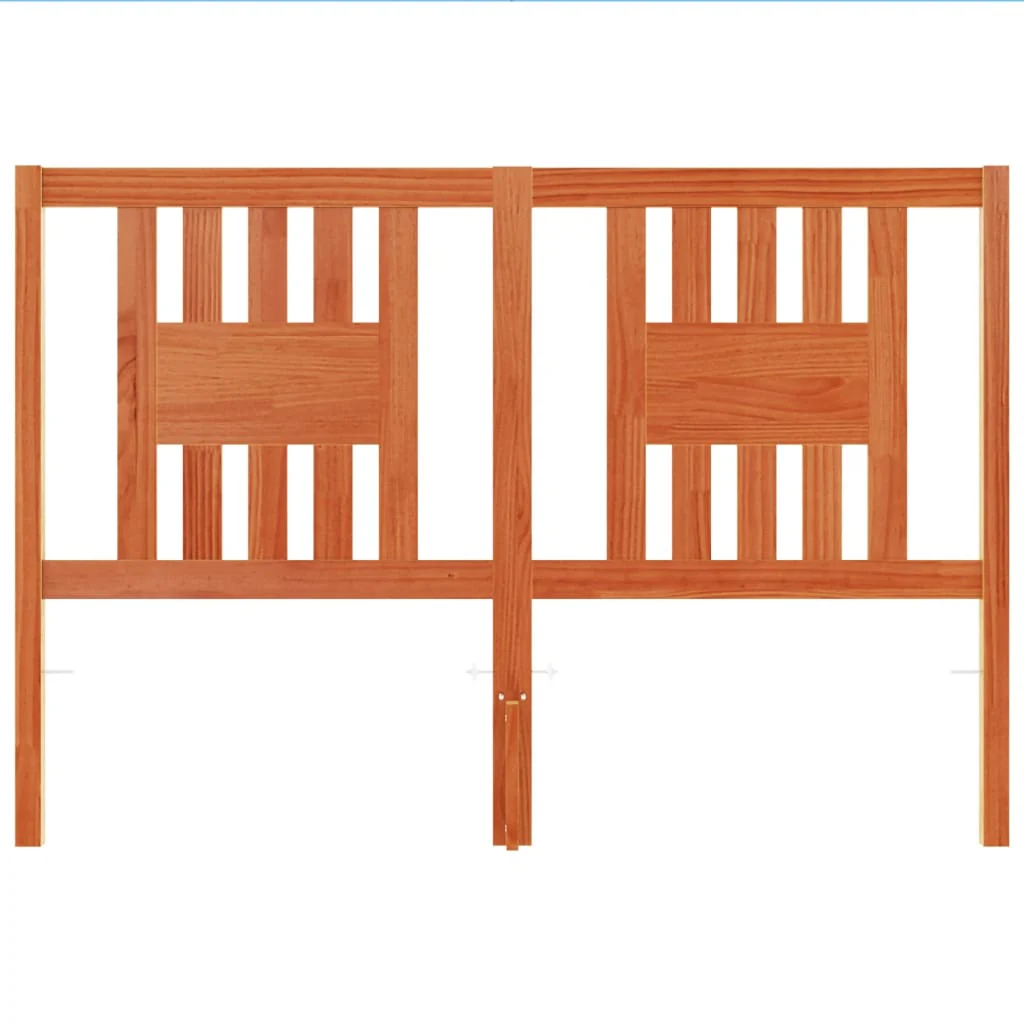 sengegavl 140 cm massivt fyrretræ gyldenbrun - Image 4