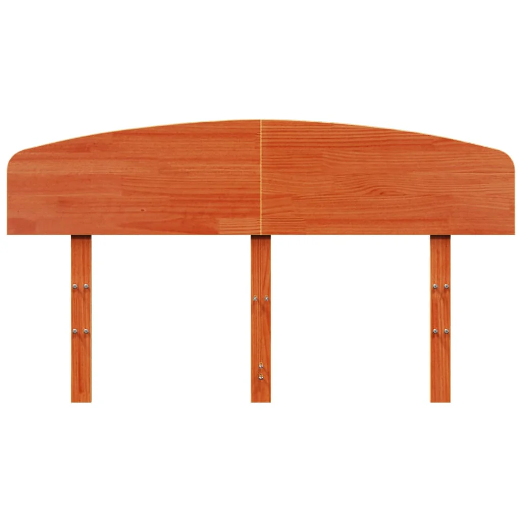 sengegavl 140 cm massivt fyrretræ gyldenbrun - Image 4