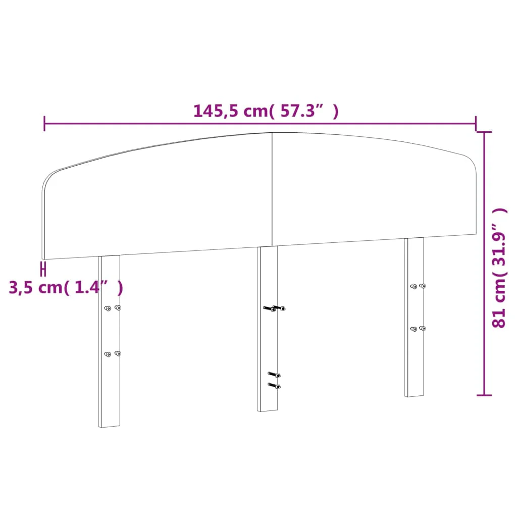 sengegavl 140 cm massivt fyrretræ gyldenbrun - Image 8