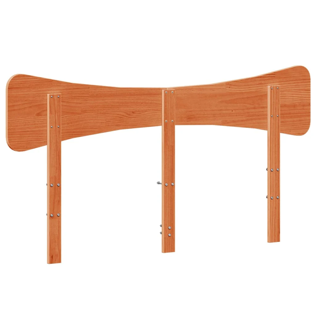 sengegavl 140 cm massivt fyrretræ gyldenbrun - Image 6