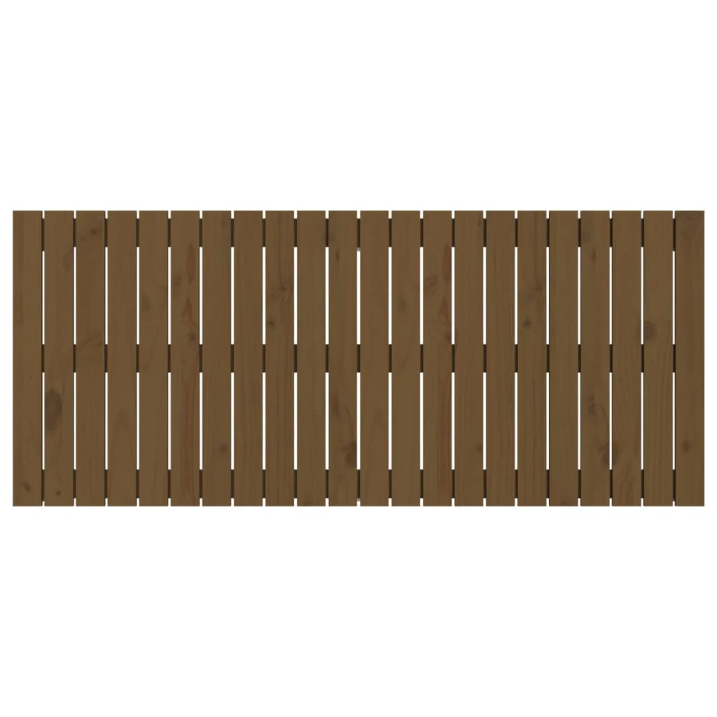 sengegavl 140x3x60 cm massivt fyrretræ gyldenbrun - Image 4