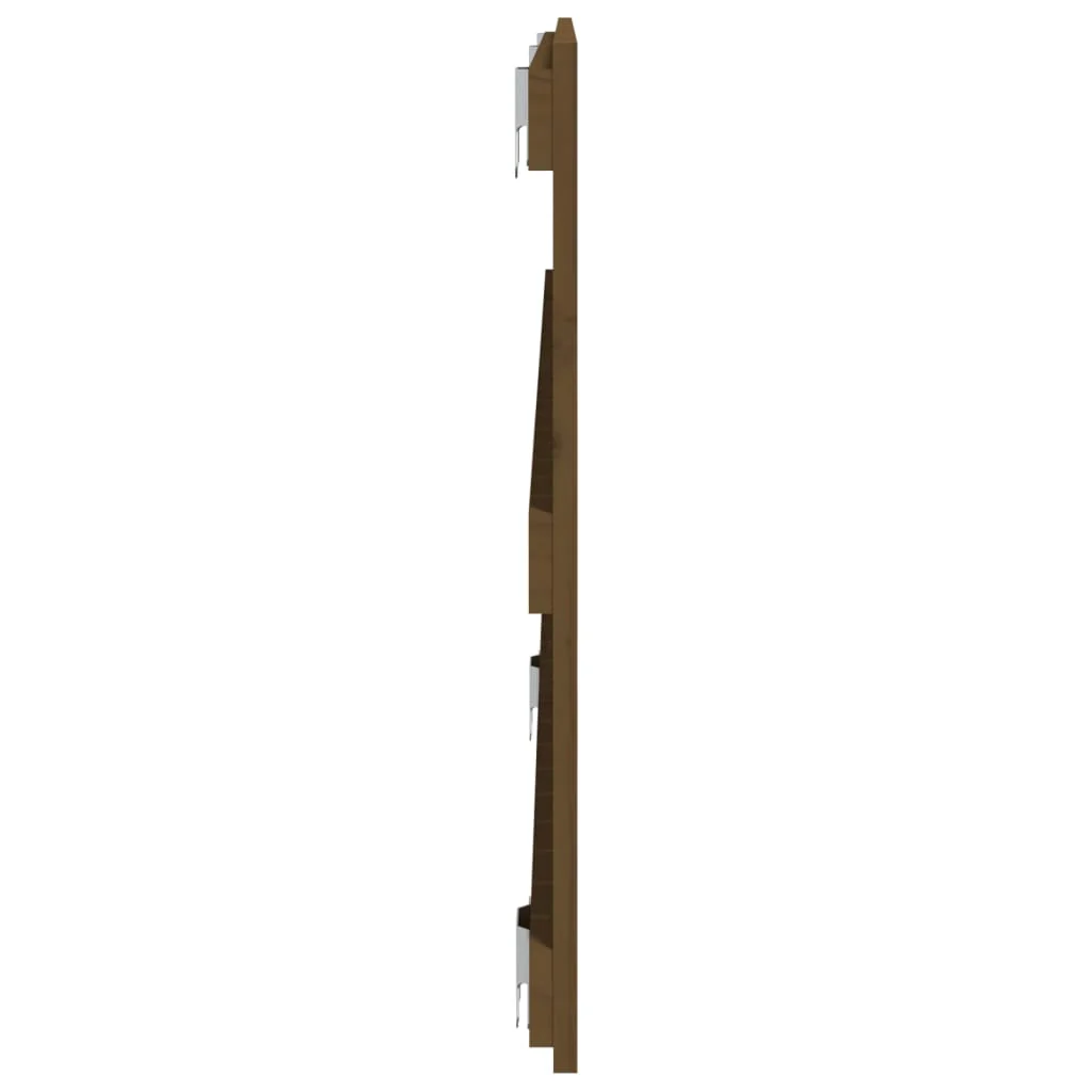 sengegavl 140x3x60 cm massivt fyrretræ gyldenbrun - Image 5