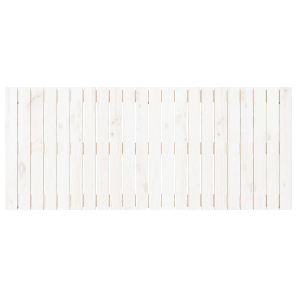 sengegavl 140x3x60 cm massivt fyrretræ hvid - Image 4