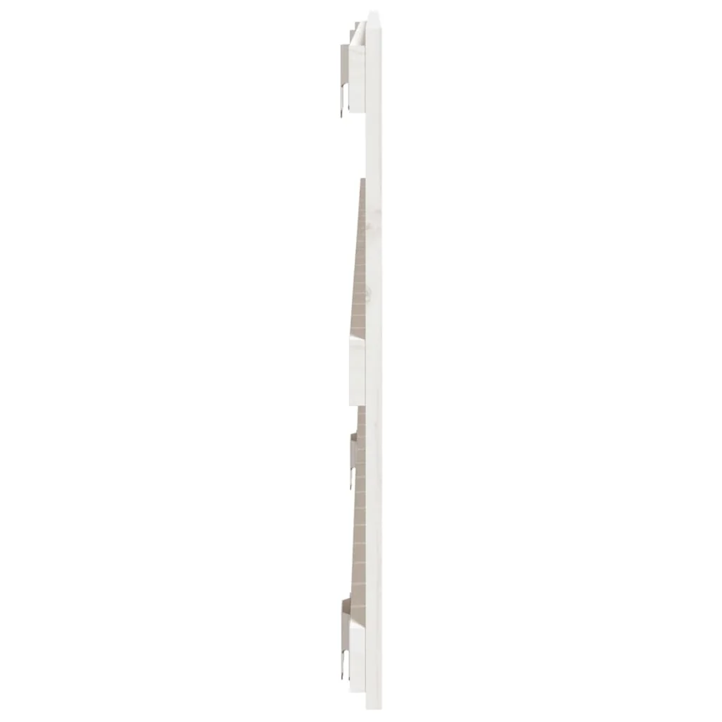 sengegavl 140x3x60 cm massivt fyrretræ hvid - Image 5