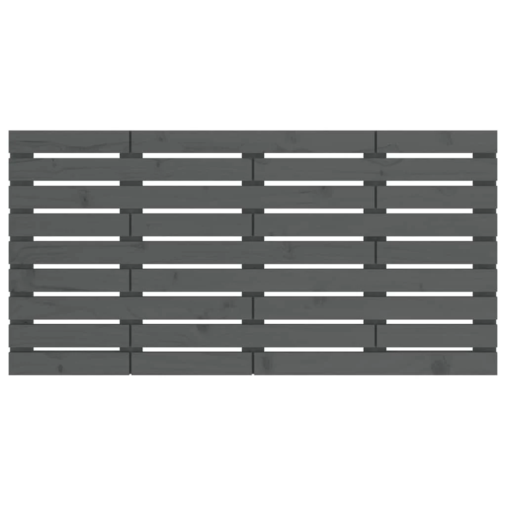 sengegavl 141x3x63 cm massivt fyrretræ grå - Image 4